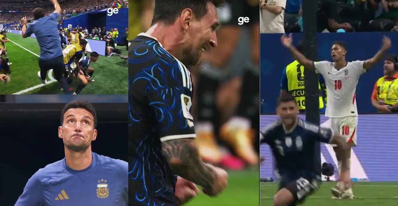 Argentina vira sobre a Inglaterra