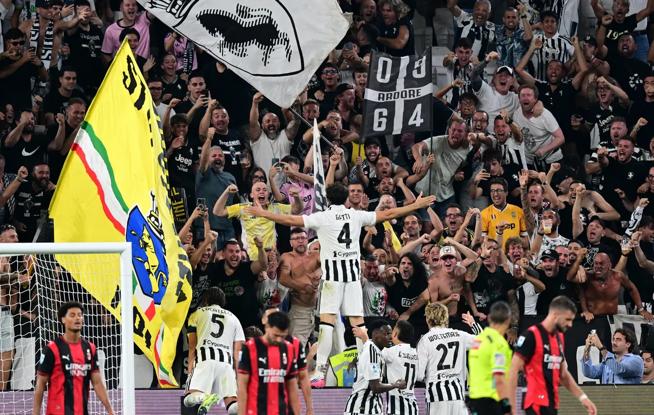Juventus empata com Milan após gol de cabeça de Gatti nos acréscimos