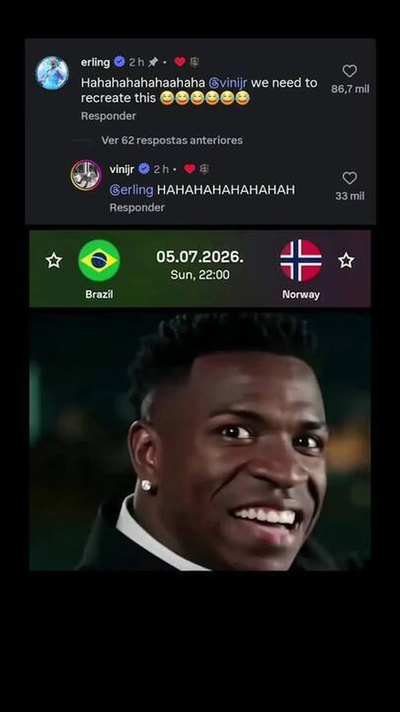 Vini Jr. e Haaland