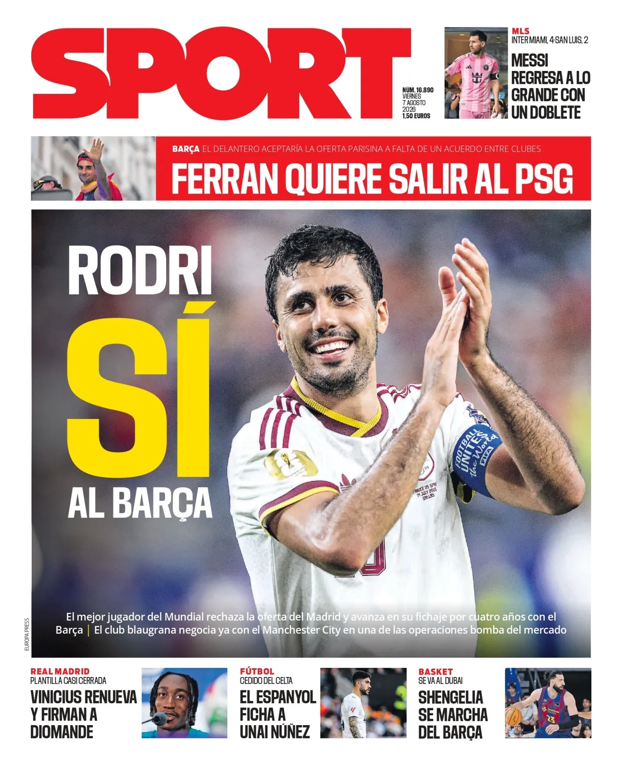 Rodri escolhe Barcelona