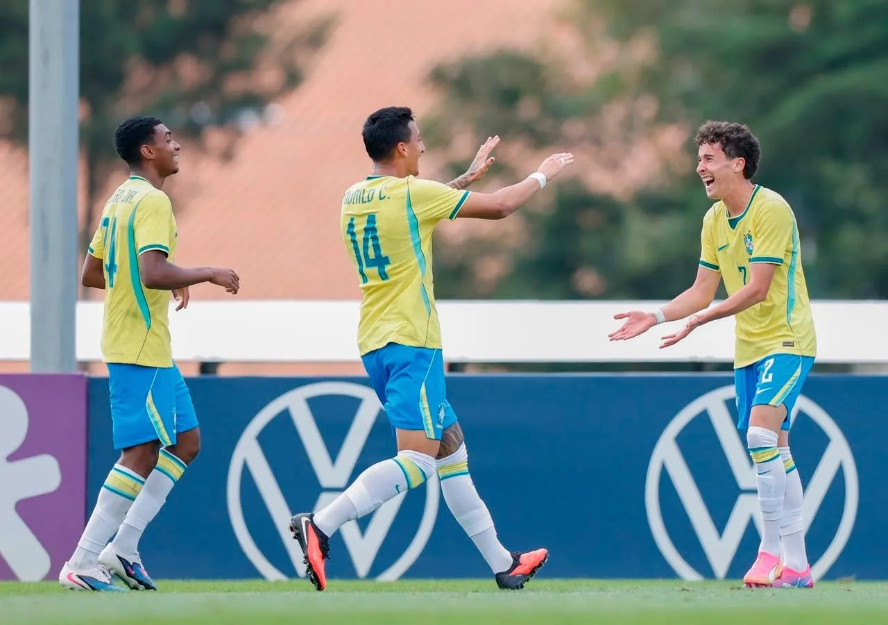 Marcos Pesseti marca golaço e impulsiona Brasil sub-17 rumo ao Mundial