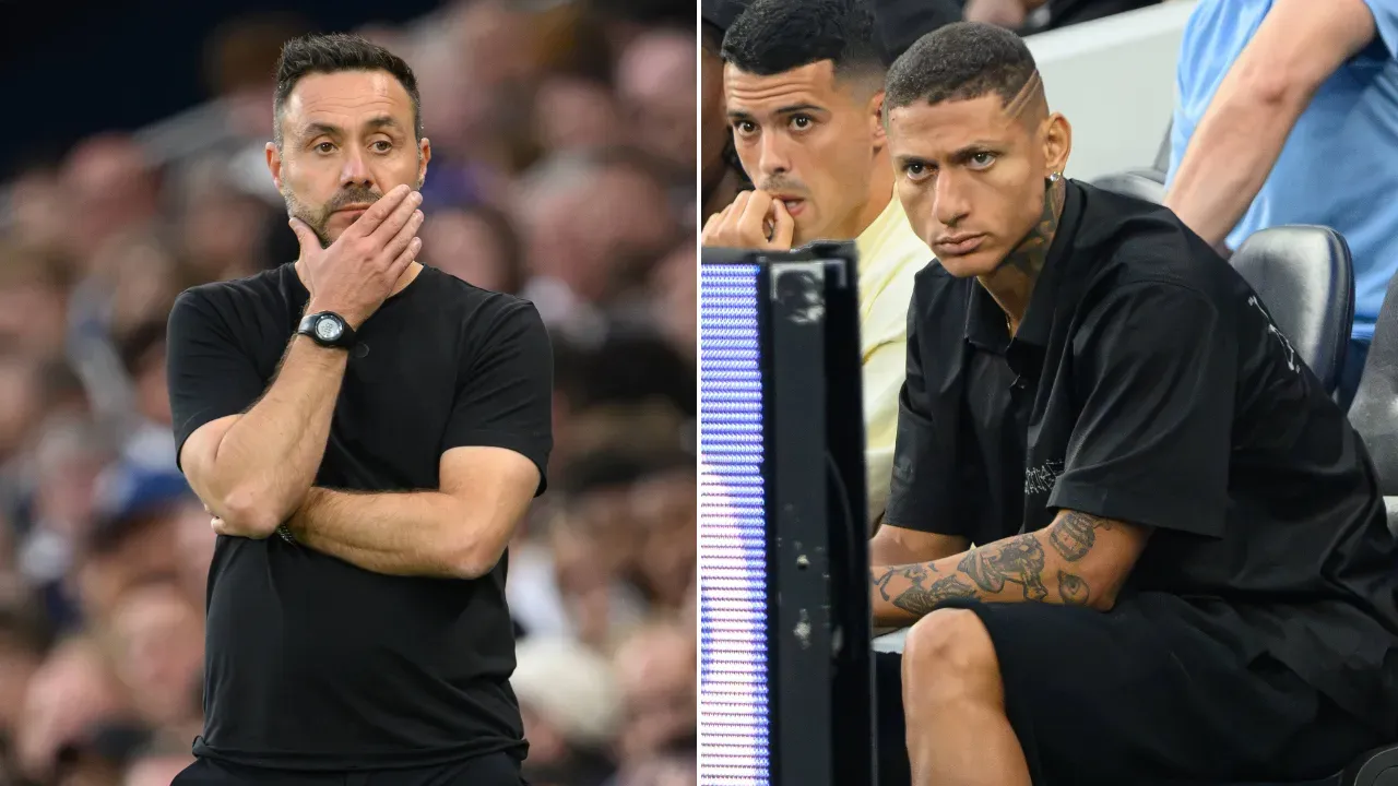 Richarlison excluído do Tottenham: De Zerbi admite impasse