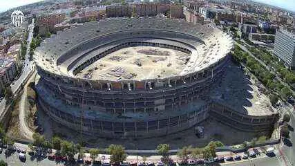 Valencia mostra avanço das obras do Nou Mestalla