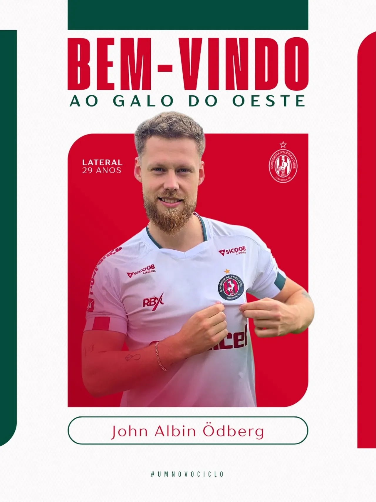 Albin Ödberg reforça Concórdia e inicia temporada no Salgueiro