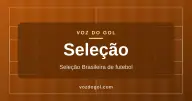 Arte do Voz do Gol para a editoria Seleção: campo de futebol desenhado em linhas e o nome da editoria